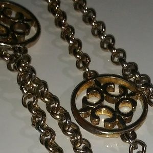 Vintage Fleur de Li Family Parisian Long Necklace
